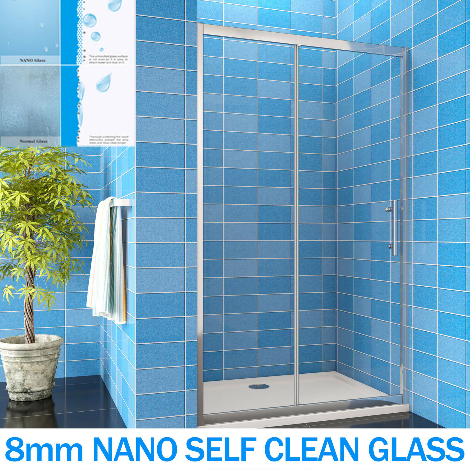SKY Bathroom Sliding Shower Door Enclosure Cubicle 1500x1900mm 8mm NANO Glass + 1500x700mm Tray Waste Tree 13 SKY Bathroom Sliding Shower Door Enclosure Cubicle 1500x1900mm 8mm NANO Glass + 1500x700mm Tray Waste Tree -Bathroom Supplies Store AAHKMJXYDAFdJAOAIMEbOAch7KS Zuz4tfhblLgnu2BcyAoDPXQXtY5KaMs5i7AQ200pjUeIb08dAa9RkNeMYX1c
